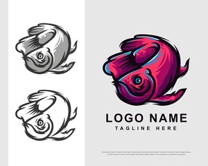 Fish Character Logo Design