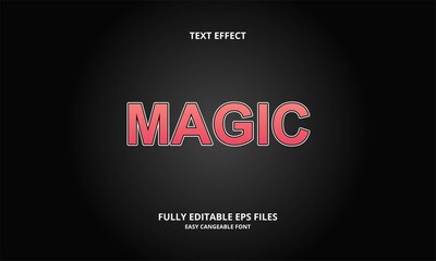 magic style editable text effect