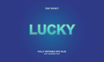 Obraz premium lucky style editable text effect