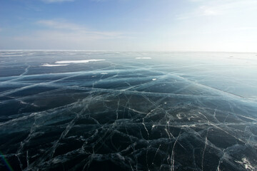 Baikal lake ice russia hoboy olhon island