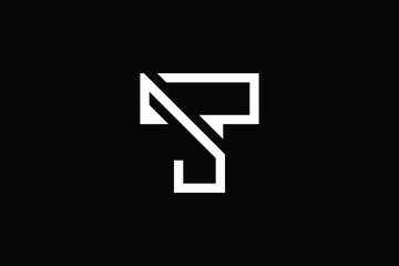 TJ letter logo design on luxury background. JT monogram initials letter logo concept. TJ icon design. JT elegant and Professional letter icon design on black background. T J JT TJ