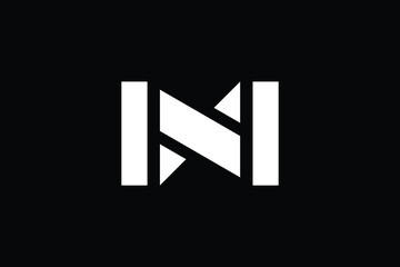 HN letter logo design on luxury background. NH monogram initials letter logo concept. HN icon design. NH elegant and Professional letter icon design on black background. N H HN NH