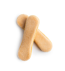 Italian cookie savoiardi. Sweet biscuits. Sponge cookies tiramisu.