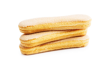 Italian cookie savoiardi. Sweet biscuits. Sponge cookies tiramisu.