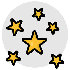 A flat design, icon of stars