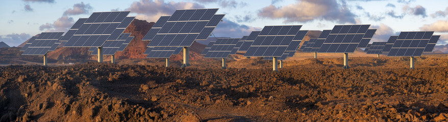 solar farm in the desert