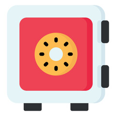 A trendy design icon of bank vault