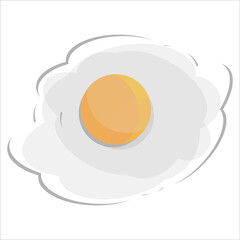 fried egg vector illustration