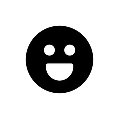 Smiley icon. Smiling face emoticon vector illustration.