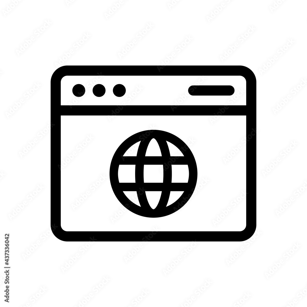 Poster Browser vector icon. Internet concept