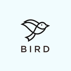 abstract bird logo. flying bird icon