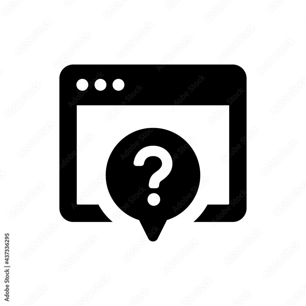 Aufkleber Question support web icon vector illustration. FAQ concept.