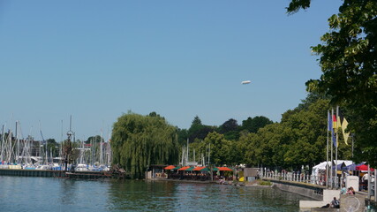 Lac de constance à la frontière de l'Allemagne, l'Autriche et de la Suisse