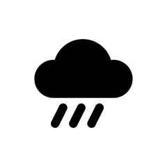Cloud with rain drops icon isolated vector illustration