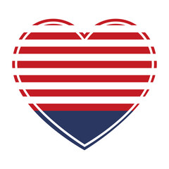 Obraz premium usa heart stamp