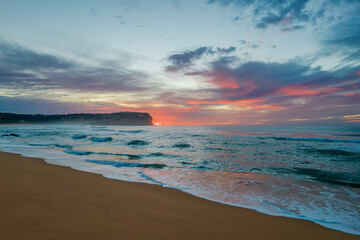 A winters sunrise at the seaside