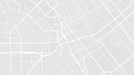 Light grey and white San Jose city area vector background map, streets and water cartography illustration. - obrazy, fototapety, plakaty