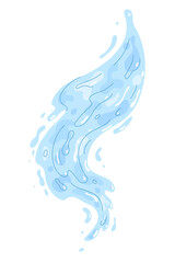 Obraz na płótnie Canvas Splash of water, wave figure. Vector illustration.
