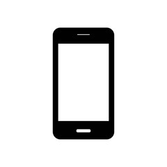 Smartphone silhouette, smartphone frame, cellphone or phone solid black icon. Trendy flat isolated symbol, sign for: illustration, outline, logo, mobile, app, design, web, dev, ui, ux. Vector EPS 10