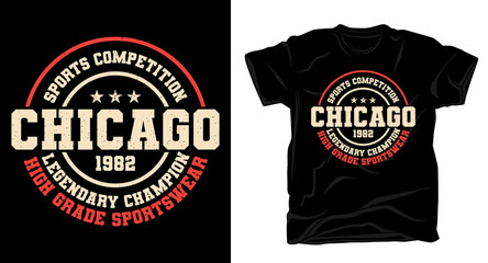 Chicago legendary champion typography t-shirt design