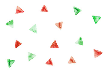 スイカの模様　水彩背景イラスト