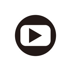 play vector logo. black button video player