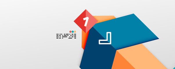 Shiny color triangles and geometric shapes vector abstract background