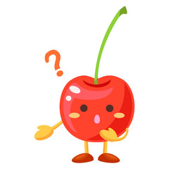 疑問に思うさくらんぼのキャラクター