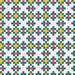 Abstract Cross Pattern generative computational art illustration