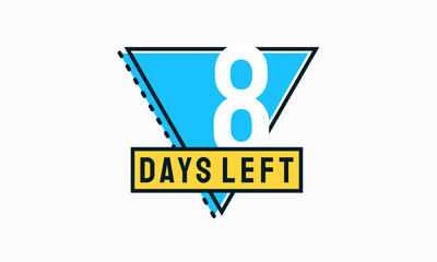 Modern Flat Designs Countdown left days banner, number of days left badge for promotion, countdown sales vector illustration