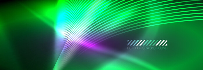 Neon dynamic beams vector abstract wallpaper background. Wallpaper background, design templates for business or technology presentations, internet posters or web brochure covers