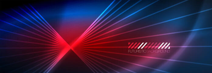 Neon dynamic beams vector abstract wallpaper background. Wallpaper background, design templates for business or technology presentations, internet posters or web brochure covers