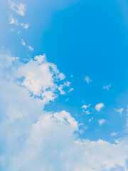 Fototapeta na wymiar blue sky with clouds on a clear day