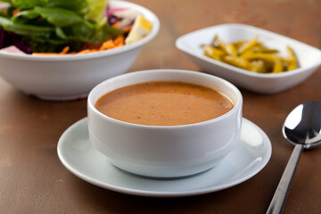 soup with appetizer