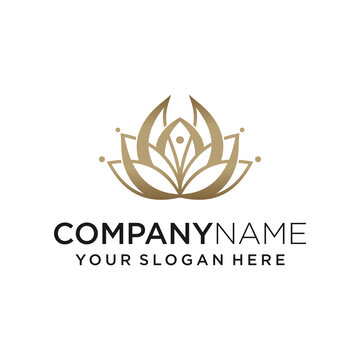 creative elegant lotus logo concept