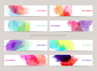 banners template. watercolor abstract background