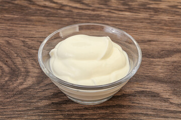 Sour cream in the bowl