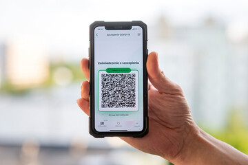 electronic vaccination certificate in the phone application