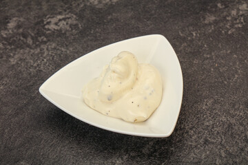 Caesar cream sauce with parmesan and herbs