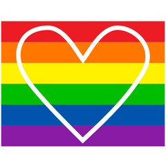 heart with rainbow colors