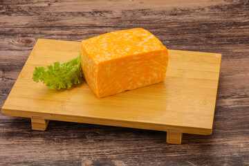 Marble cheese brick over board