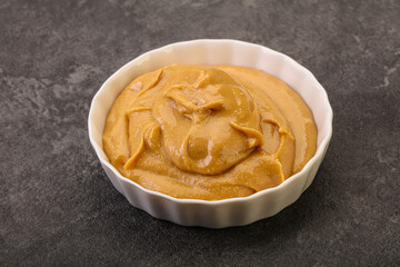 Peanut butter in the bowl