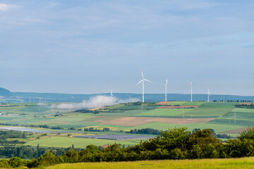 wind turbines in the field