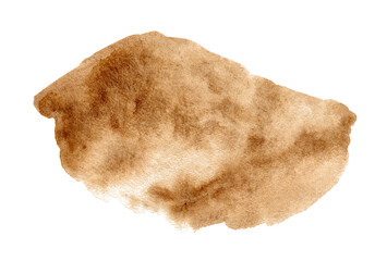 Copper watercolor stain with gradient. Watercolor cloud