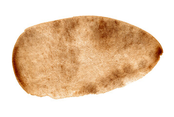 Copper watercolor stain with gradient. Watercolor cloud