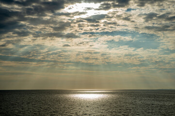 Sunbeams through the clouds