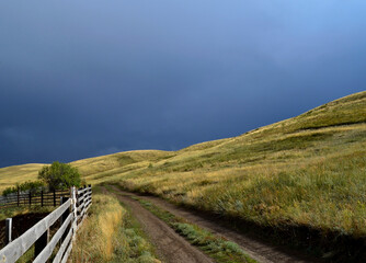 storm cloud over the mountain road 