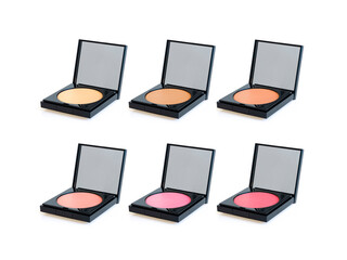 Polvo compacto maquillaje cara piel radiante estilo colores makeup