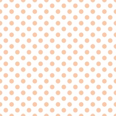 Cream and White Polka Dot seamless pattern. Vector background.