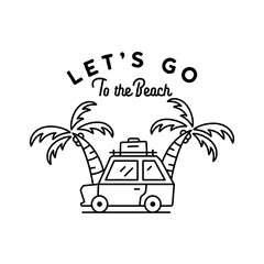 Vector t shirt design with summer travel concept
